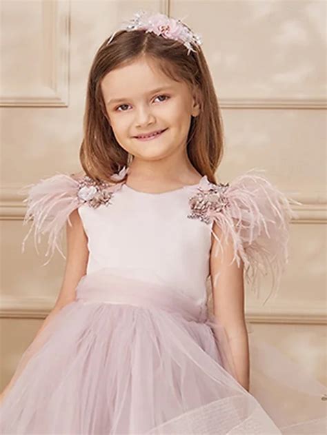 Robe de bal longueur genou robe de fille de fleurs quinceanera Elsa ...