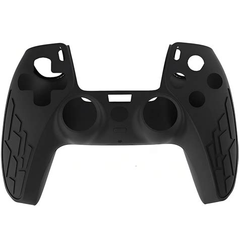 OIVO INDIA Black Controller Silicone Cover Case PS5 Controller Skin ...