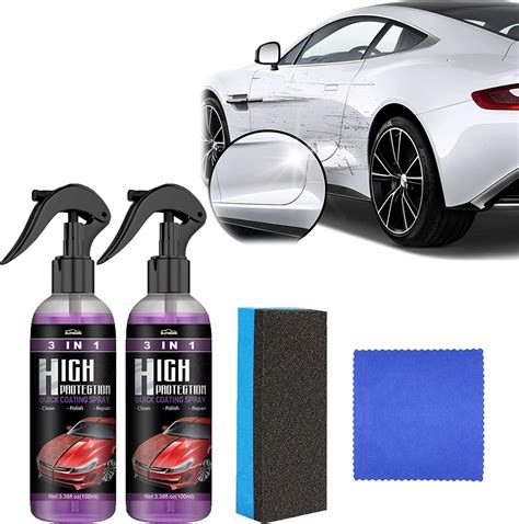 3 in 1 High Protection Car Ceramic Coating Spray, Scratch Nano Repair, Fast Wax Polishing ...