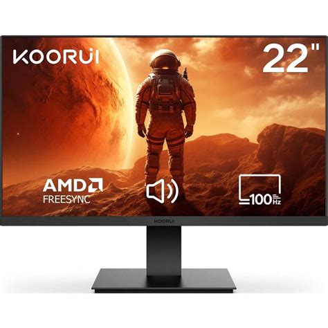 KOORUI 22" FHD 100 Hz Computer Monitor With Speakers, S01 Black | SHEIN USA