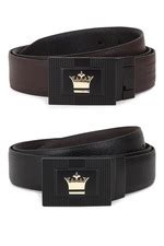 Buy Men Black Textured Leather Formal Belt Online - 683296 | Louis Philippe