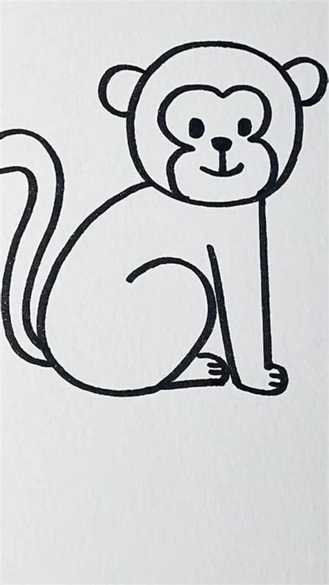 Image result for How to Draw a Simple Monkey