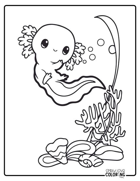 Free Axolotl Coloring Pages (Free PDF Printables) - Simply Love Coloring