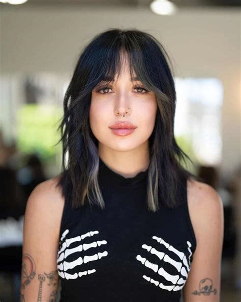 Straight Bangs Layered Hair