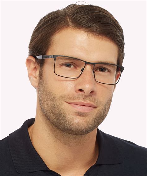 CU1022 Rectangle Black Glasses For Men - Glasses Direct