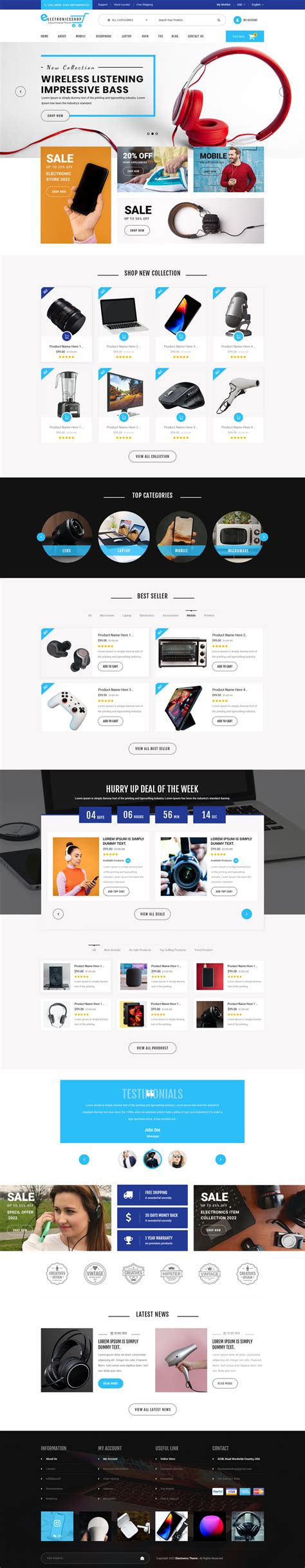 Electronics WordPress Theme Buywptemplates