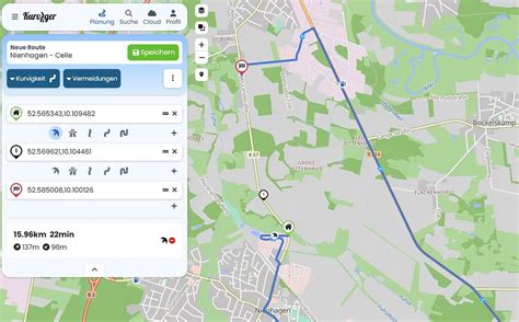 Luftlinie funktioniert unerwartet nicht - Route planning - Kurviger Forum