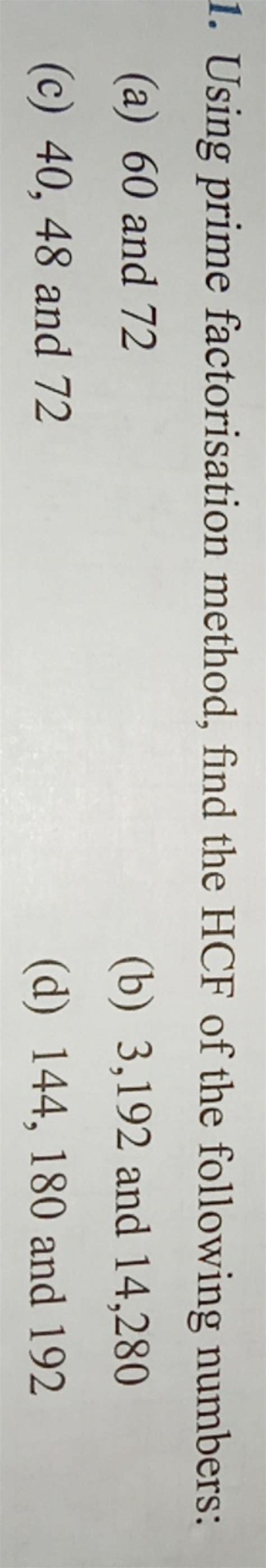 Image result for HCF Prime Factorization Method