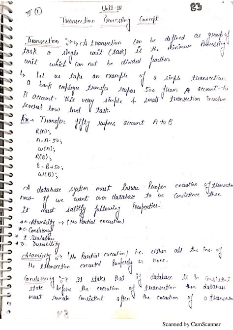 Dbms unit 4 unit notes - 8. IV 1 Transection Processing Concept ...
