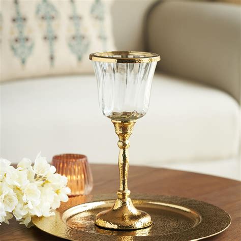 Buy Pure Home + Living Red and Gold Votive with Metal Stand - Small ...