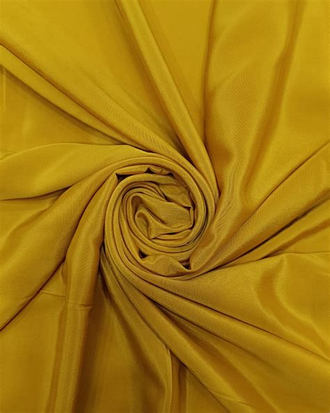 French Crepe Fabric| Crepe Fabric | Mustard Yellow | Balaji Cutpiece