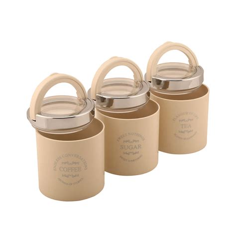 Jaypee Plus Classique Containers for Tea, Sugar & Coffee, Set of 3, Iv
