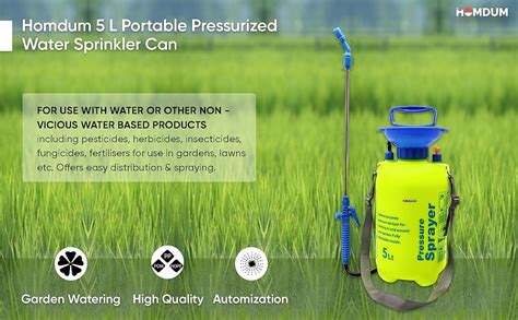 Homdum 5 L Portable Pressurized Water Sprinkler can for Gardening ...