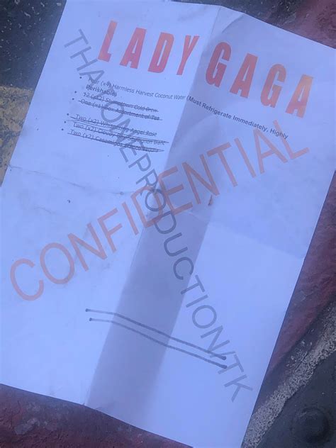 Found Lady Gaga’s rider today : r/LadyGaga