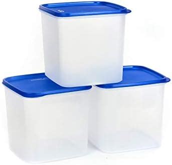 Buy Amazon Brand - Solimo Square Modular Plastic Container, Set of 2, 4 ...