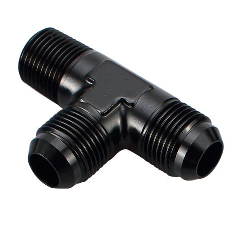 Aluminum Fuel Fitting - Flare Tee AN6 Male to 1/4 NPT Male On Run ...