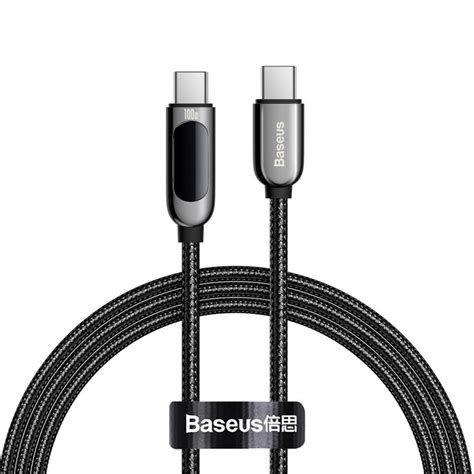 Baseus Display Fast Charging Data Cable Type-C To Type-C 100W (CATSK-B ...