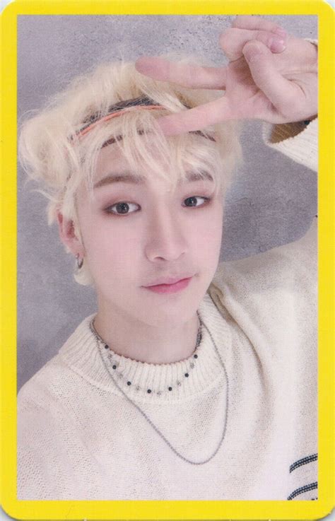Stray kids Bangchan photocard scan yellow wood | Stray kids seungmin ...