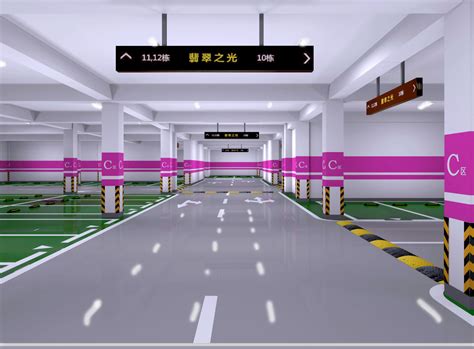某停车场设计效果图_北京停车场设计划线