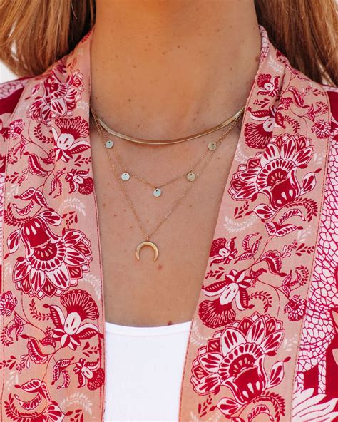 Horn Layered Herringbone Necklace | Herringbone necklace, Necklace, Horns