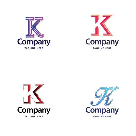 letra k diseño de paquete de logotipos grandes diseño de logotipos modernos y creativos para su ...