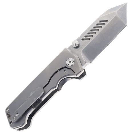 PMP Alpha Beast Titanium Handle Pocket Knife Magnacut Plain Edge Steel ...