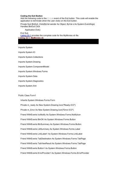 Coding an Exit Button in Visual Basic 的图像结果