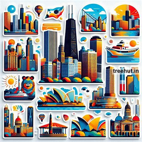 Printable Chicago City Stickers and 50 Chicago Craft Activities for ...