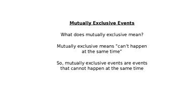 Image result for Mutually Exclusive Events Probability Examples