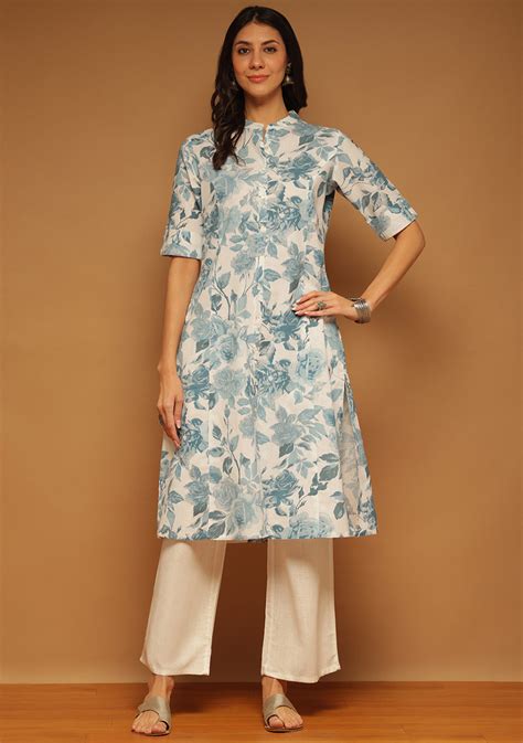 Floral Print Cotton Kurta | Buy Women Clothing