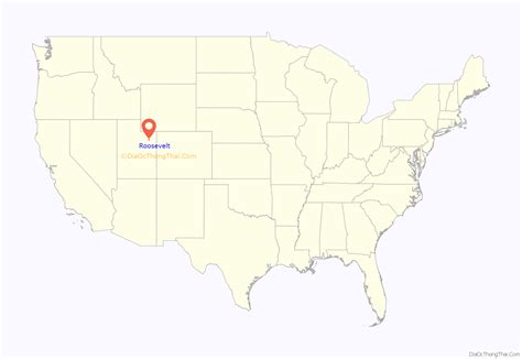 Map of Roosevelt city, Utah - Thong Thai Real