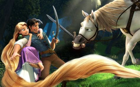 Download Rapunzel and Flynn engage in a daring sword fight Wallpaper ...