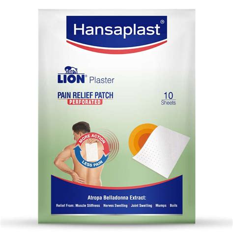 Buy Hansaplast Lion Atropa Belladonna Plaster Sheets, 10 Count | 19 ...