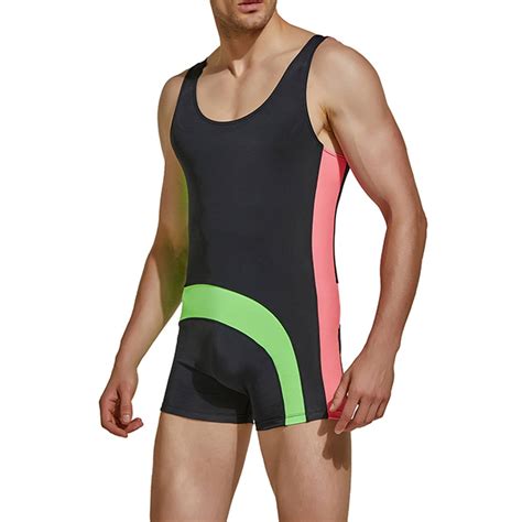 Sodopo Mens Swimsuit Male One Piece Swimwear for Men and Boys Quick Dry ...