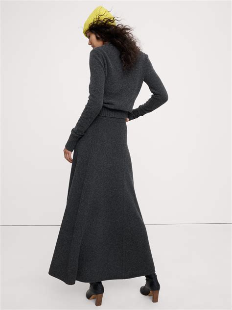 Merino-Cotton Midi Sweater Skirt | Banana Republic