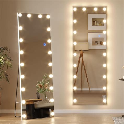 Vlsrka - Espejo iluminado de cuerpo completo de 61 x 20 pulgadas ...