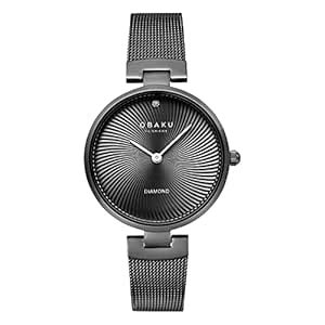 Obaku Diamant Analog Black Dial Women's Watch-V256LXBBMB : Amazon.in ...