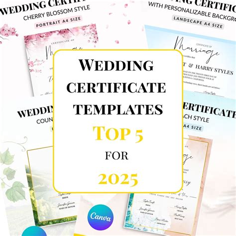 Top 32+ Wedding Certificates Collection
