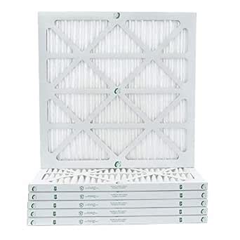 10x10x1 Merv 8 Pleated AC Furnace Air Filters. Box of 6 (Actual Size: 9 ...