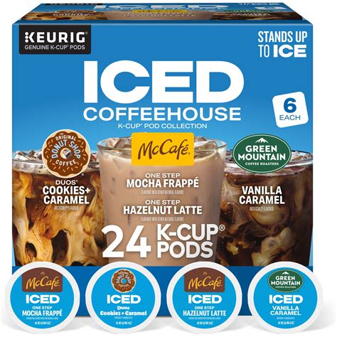 Keurig Iced Coffeehouse Variety Pack Medium Roast K-Cup Coffee Pods 24 ...