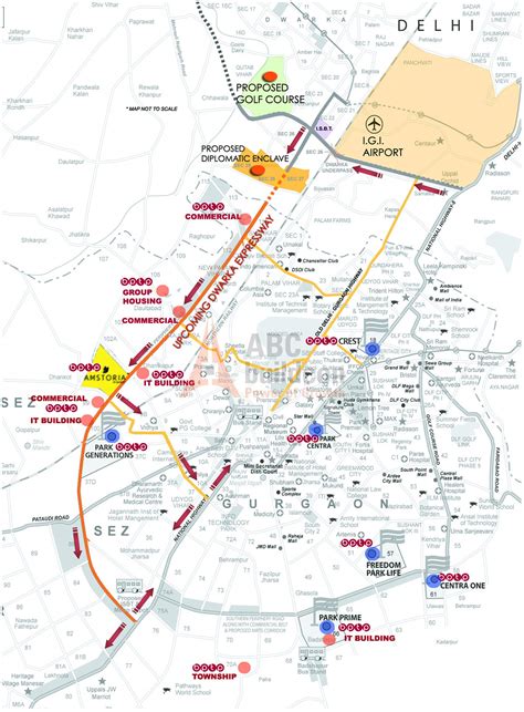 location map of BPTP Park Generations