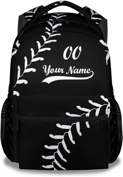 Amazon.com | XaocNyx Personalized Baseball School Backpack for Boys, 16 ...