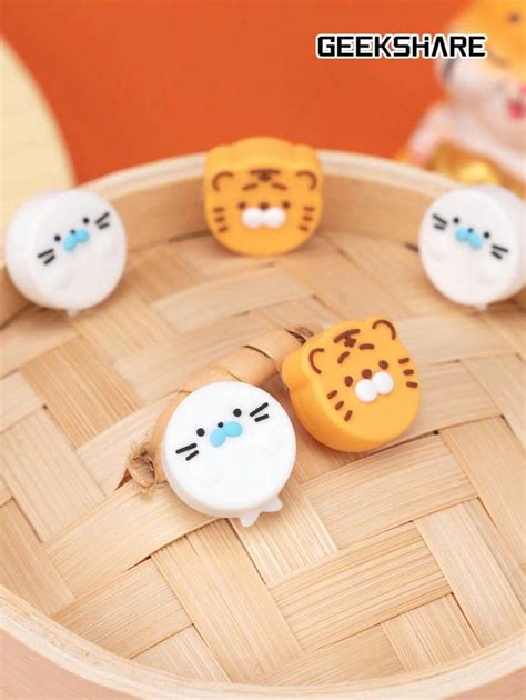 GeekShare 4 peças de tampas de botão com tema de animal fofo ...