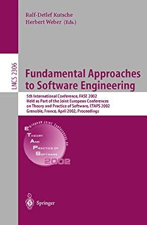Fundamental Approaches to Software Engineering: 5th International ...