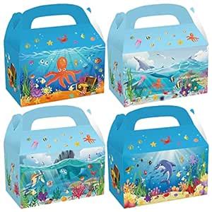 CIEOVO 24 Pack Ocean Sea Life Party Favor Treat Boxes, Underwater World ...