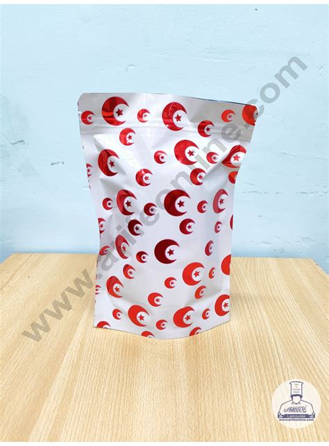 Cake Decor Metallic Pouch With Red Moon Star Pack Of 12 Pieces – Arife ...