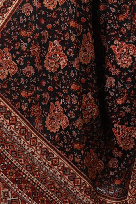 Pashtush Womens Ethnic Shawl, Woven Jacquard Design With Woven Paisley ...