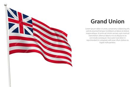 Premium Vector | Grand Union Flag Waving on a White Background