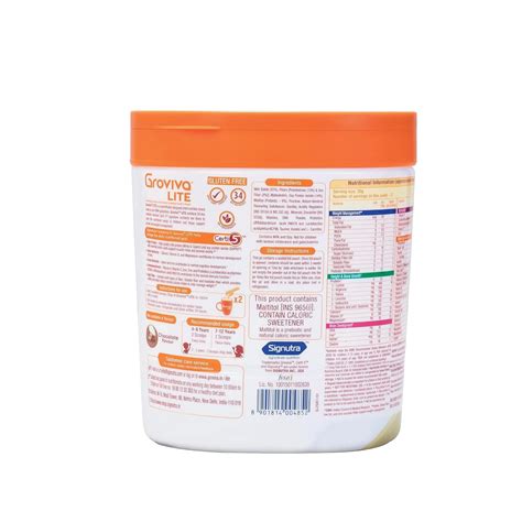 Groviva Lite Child Nutrition Supplement Vanilla Flavour Jar ...