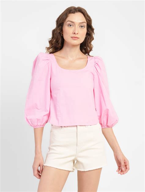 Women's Solid Scoop Neck Top – Levis India Store